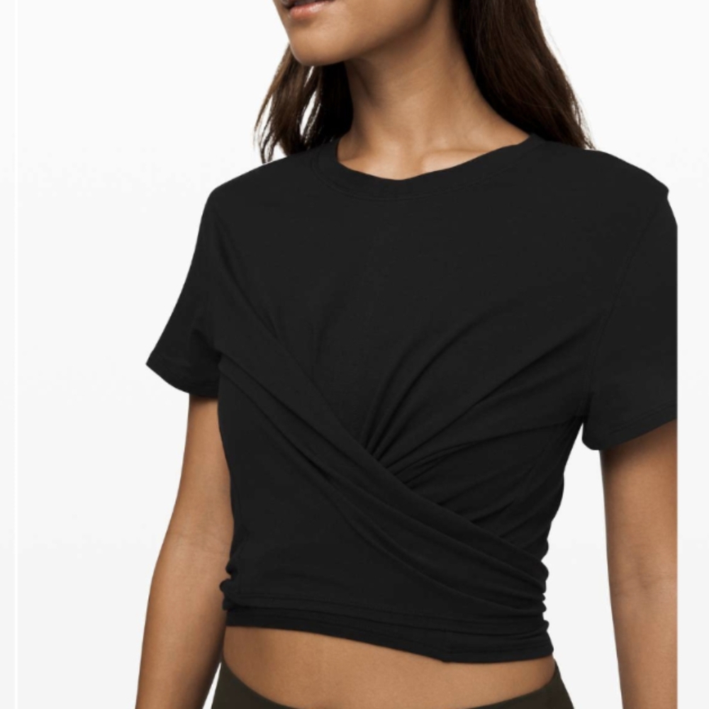 Black Women's Twist Front Top